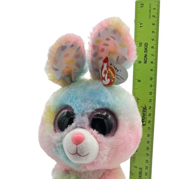 Ty Beanie Boos Collection Bubby Bunny Stuffed Animal Plush Toy Spring Silk - Picture 11 of 11